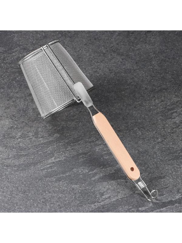 Корзинка для приготовления картошки фри, 35см, дерев ручка