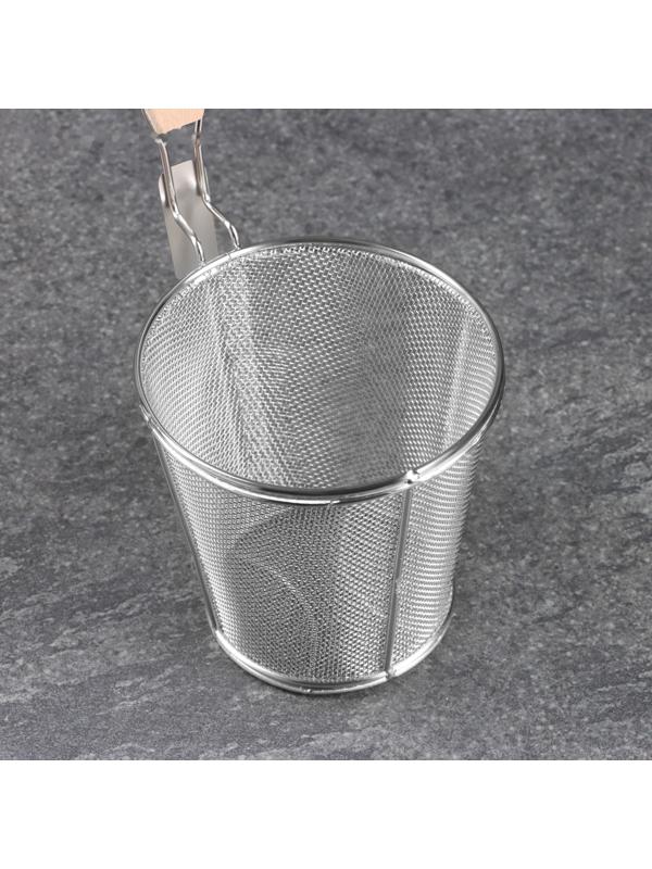 Корзинка для приготовления картошки фри, 35см, дерев ручка