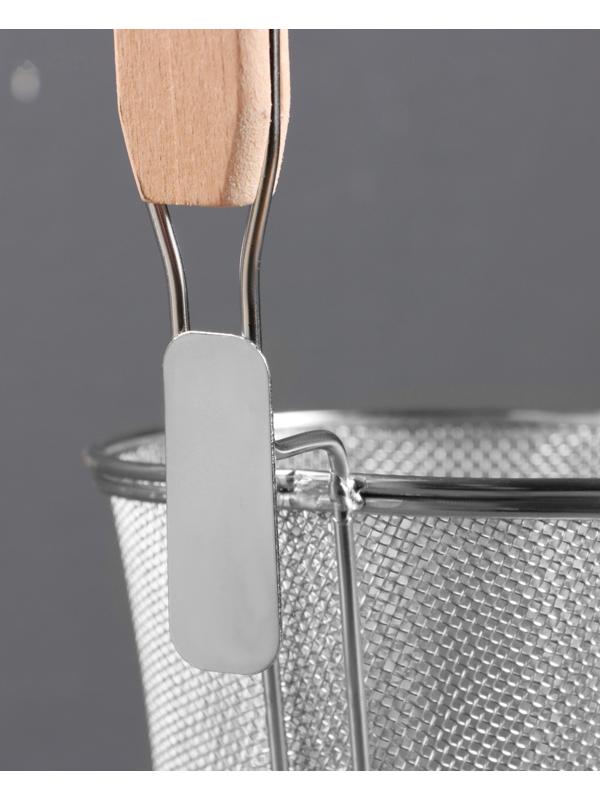 Корзинка для приготовления картошки фри, 35см, дерев ручка