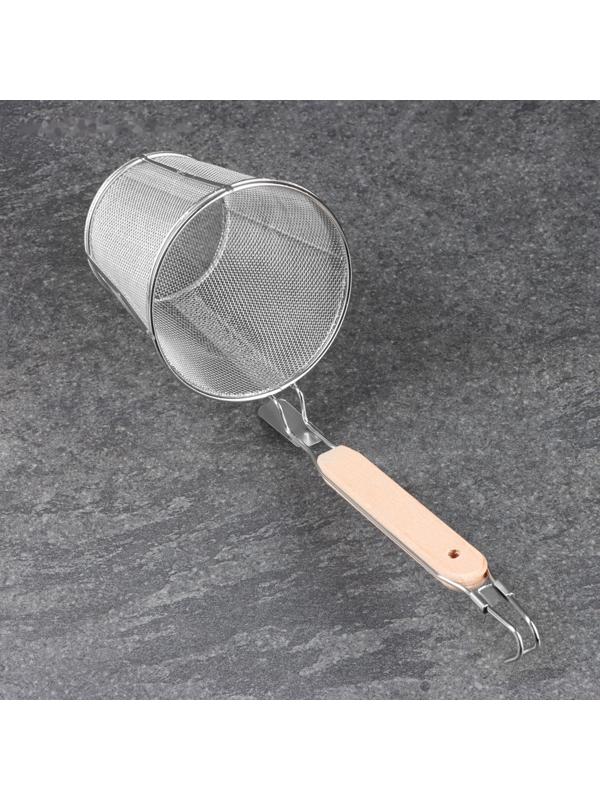 Корзинка для приготовления картошки фри, 35см, дерев ручка