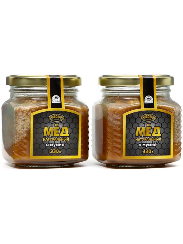 Мёд алтайский с мумие, 2 банки по 330 г