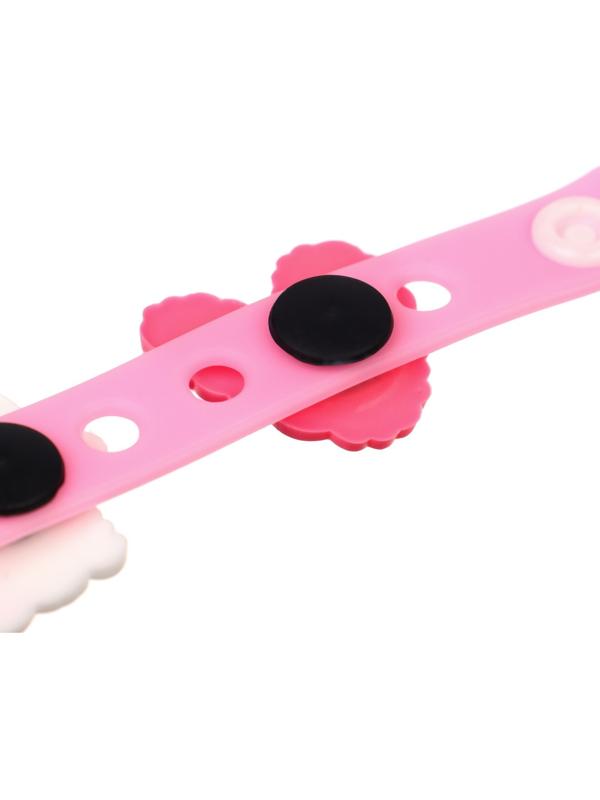 Браслет силиконовый со сменными джибитсами, 3 джибитса в комплекте, Коты аристократы