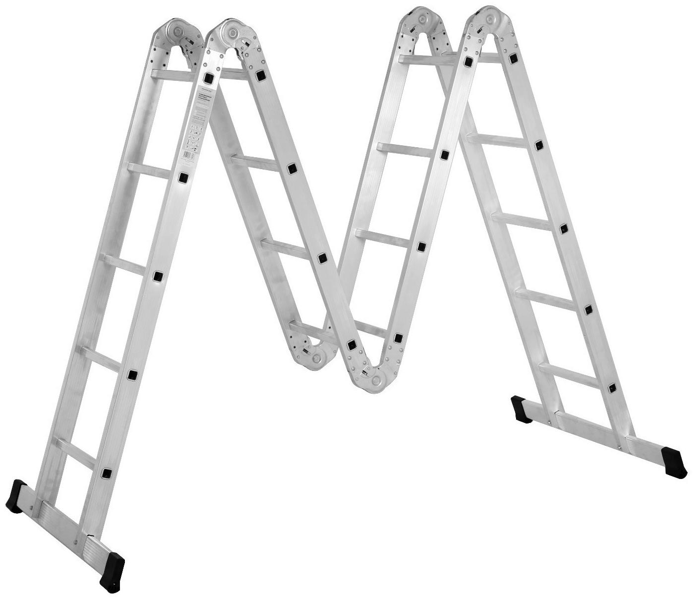 Лестница-трансформер ТУНДРА, алюминиевая, 5х4х4х5 ступени