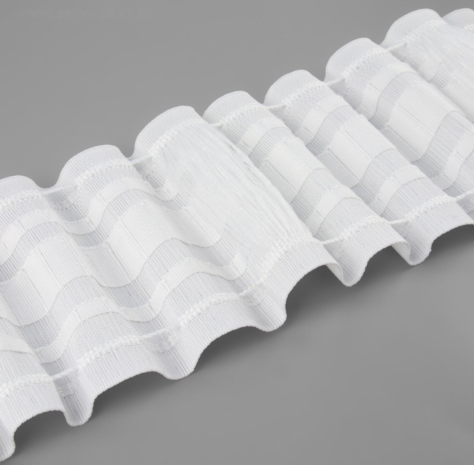 Шторная лента, матовая, 8,5 см, 25 ± 1 м, цвет белый