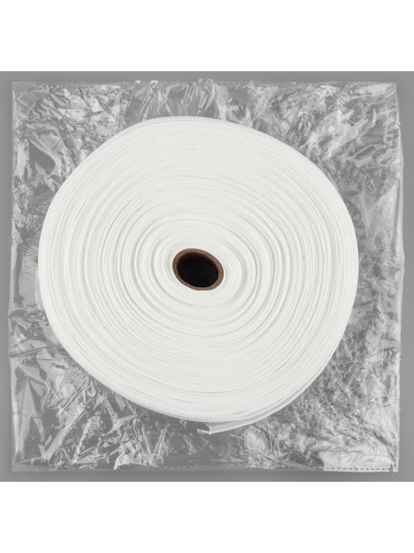 Шторная лента, матовая, 8,5 см, 25 ± 1 м, цвет белый