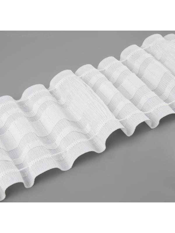 Шторная лента, матовая, 8,5 см, 25 ± 1 м, цвет белый