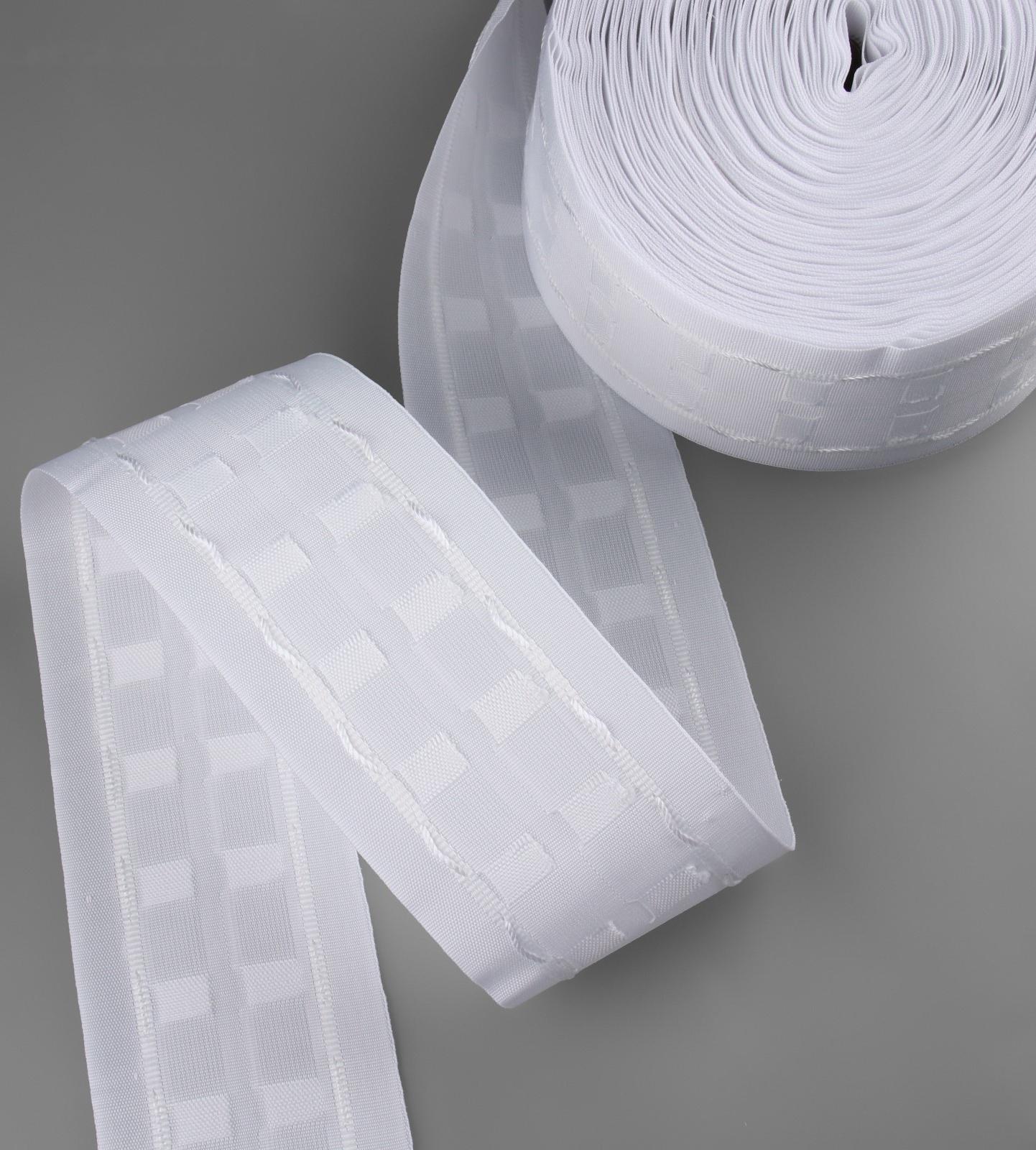 Шторная лента, матовая, 7 см, 30 ± 1 м, цвет белый
