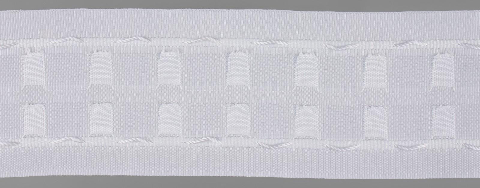 Шторная лента, матовая, 7 см, 30 ± 1 м, цвет белый