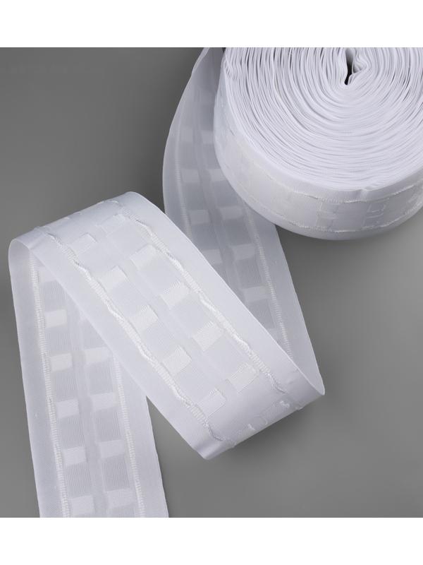 Шторная лента, матовая, 7 см, 30 ± 1 м, цвет белый