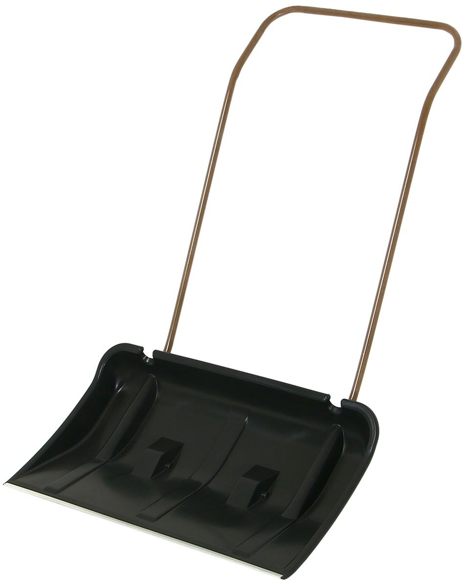 Движок пластиковый, на колёсах, размер ковша 43 × 75 см, металлическая планка, с быстросъёмной ручкой, чёрный