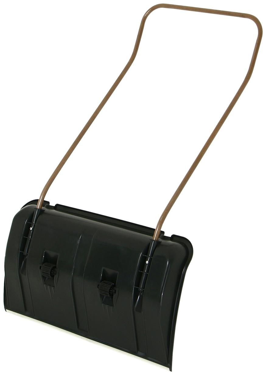 Движок пластиковый, на колёсах, размер ковша 43 × 75 см, металлическая планка, с быстросъёмной ручкой, чёрный