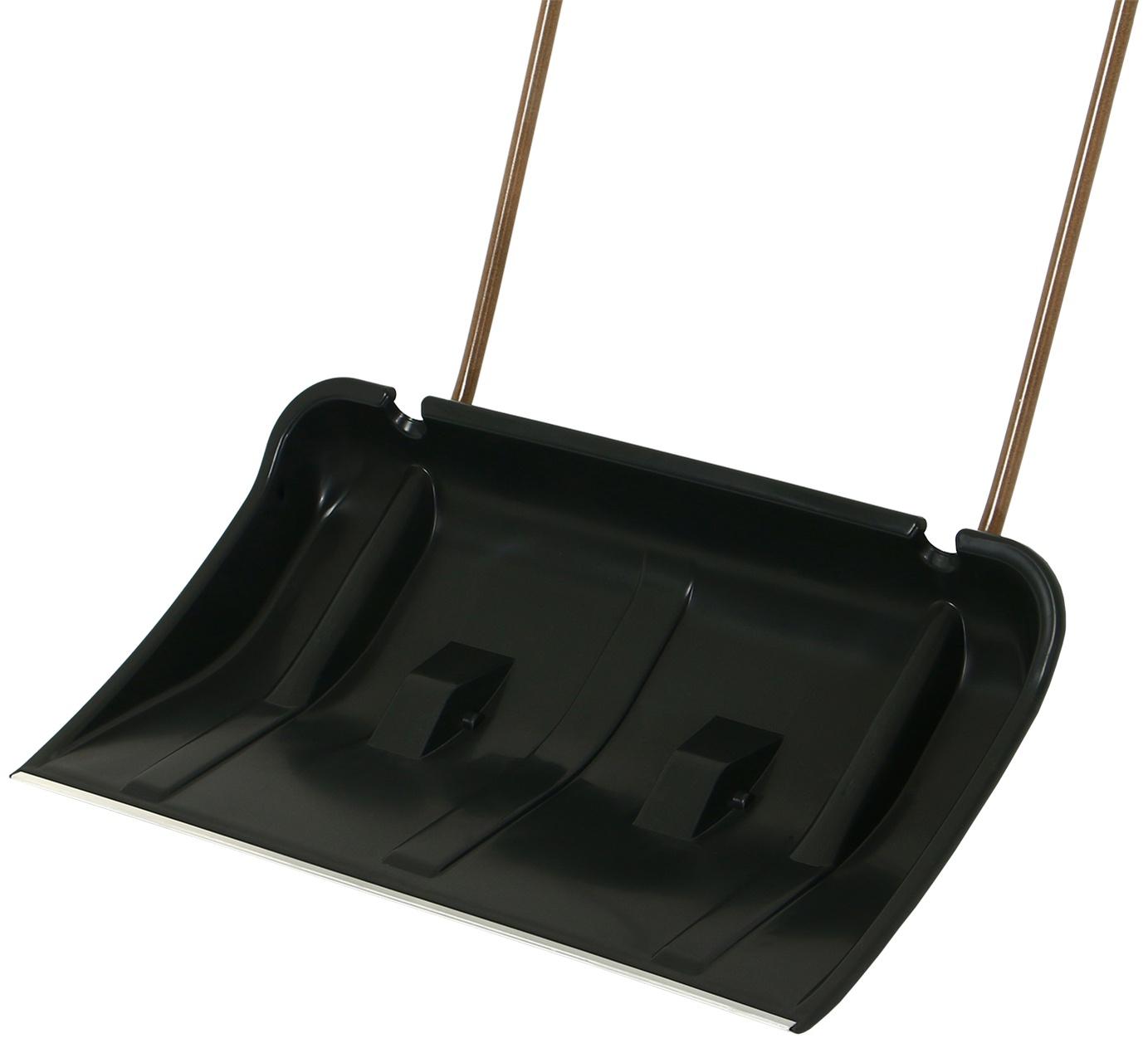 Движок пластиковый, на колёсах, размер ковша 43 × 75 см, металлическая планка, с быстросъёмной ручкой, чёрный