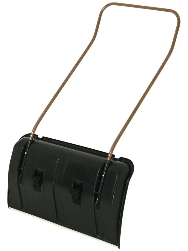 Движок пластиковый, на колёсах, размер ковша 43 × 75 см, металлическая планка, с быстросъёмной ручкой, чёрный