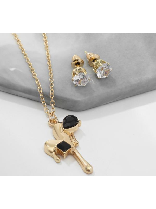 Гарнитур 2 предмета: серьги, кулон 