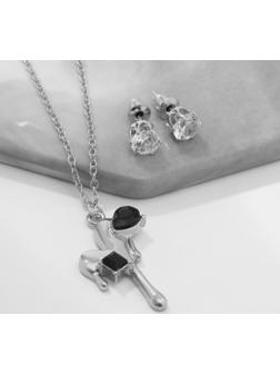 Гарнитур 2 предмета: серьги, кулон 