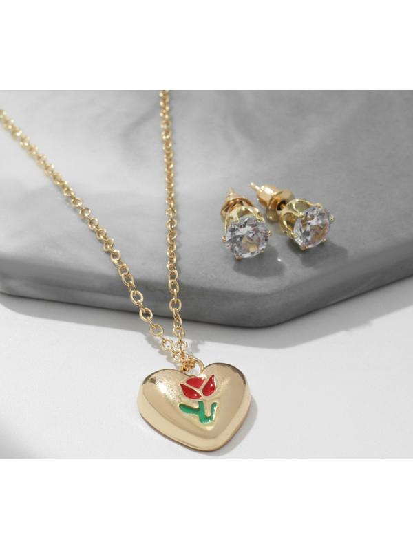 Гарнитур 2 предмета: серьги, кулон 