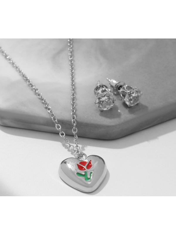 Гарнитур 2 предмета: серьги, кулон 