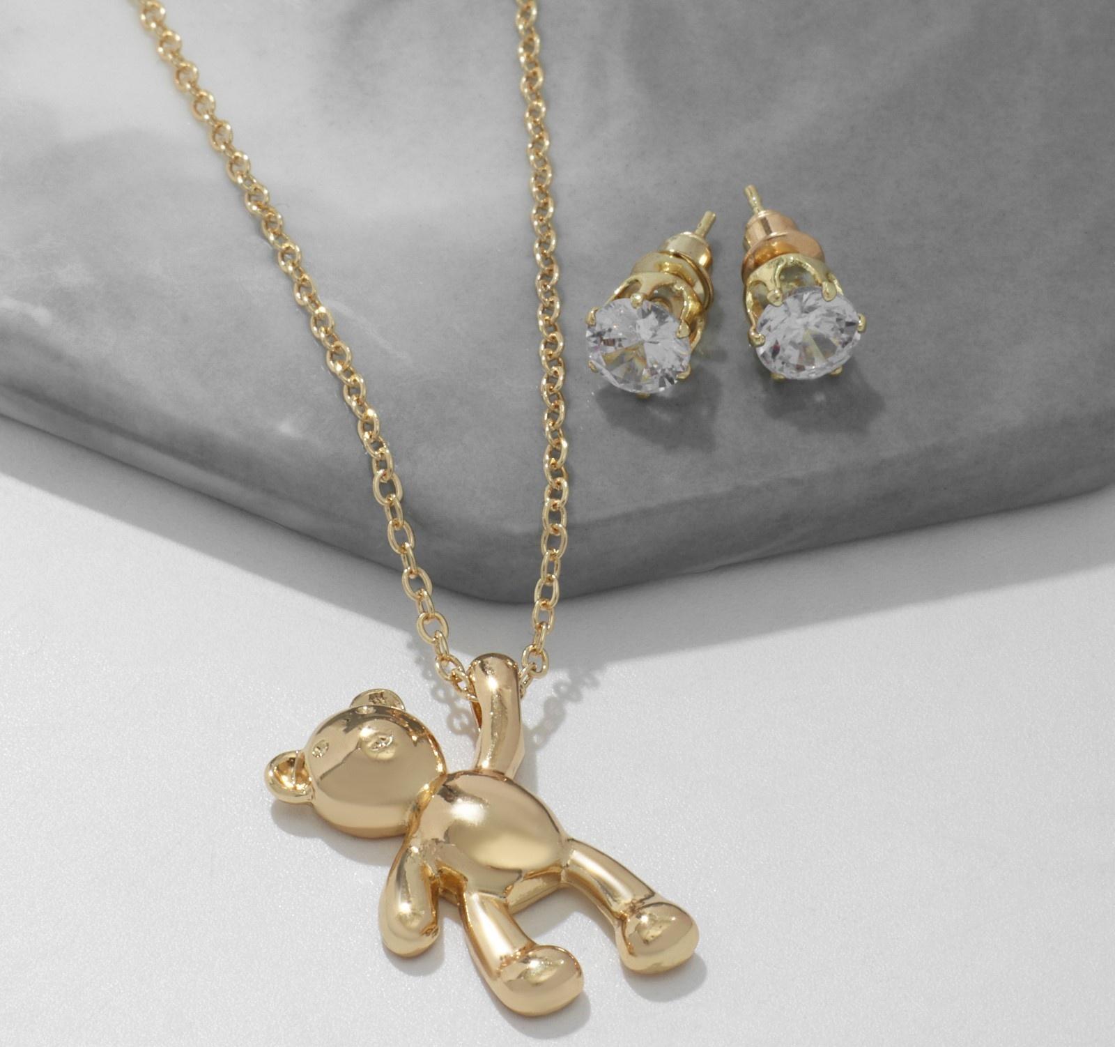 Гарнитур 2 предмета: серьги, кулон 