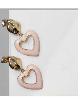 Серьги эмаль «Сердце