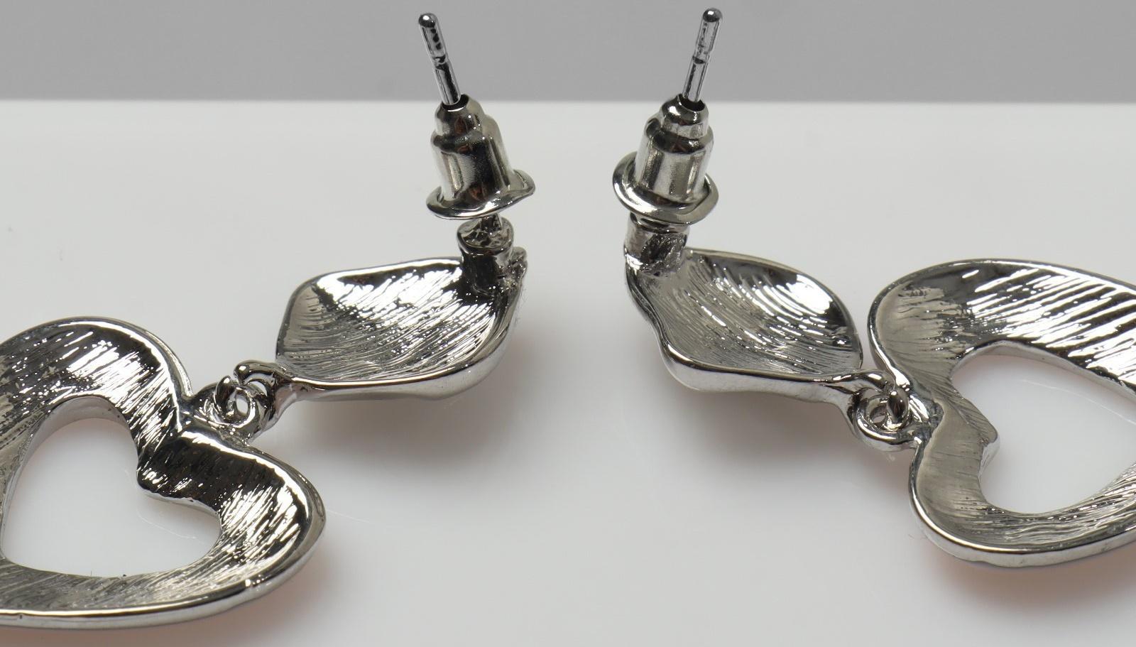 Серьги эмаль «Сердце