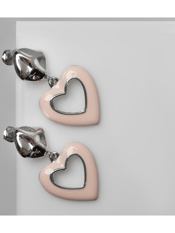 Серьги эмаль «Сердце