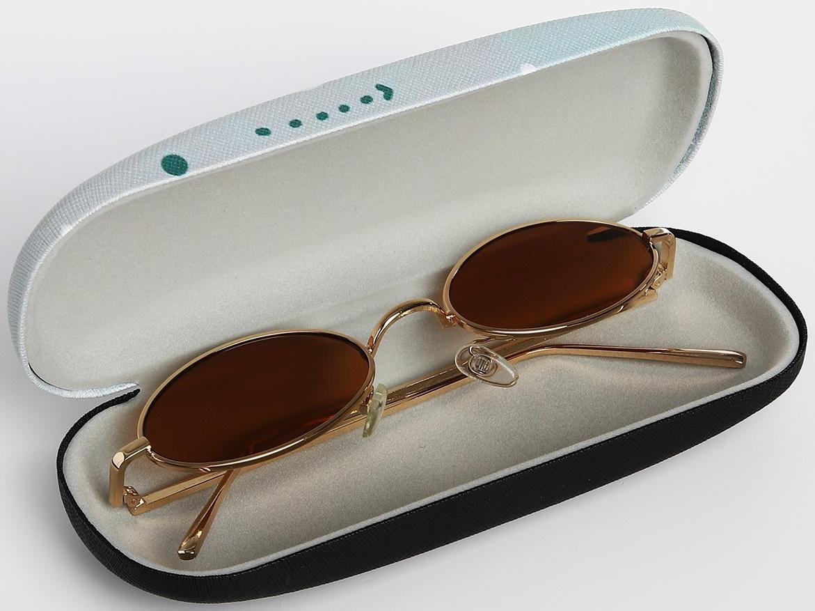 Футляр для очков, 16 х 4 х 6 см, хлопушка, цвет голубой