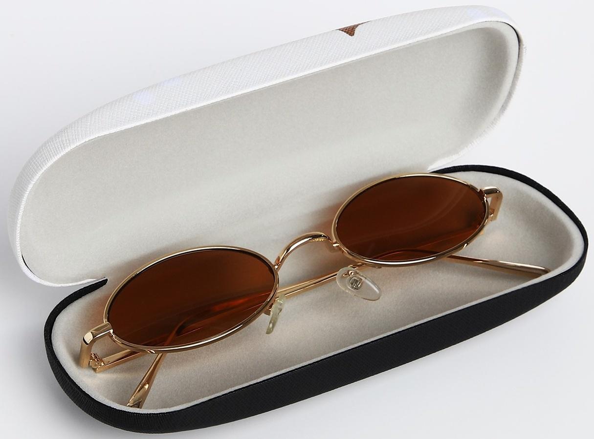 Футляр для очков, 16 х 4 х 6 см, хлопушка, цвет бежевый