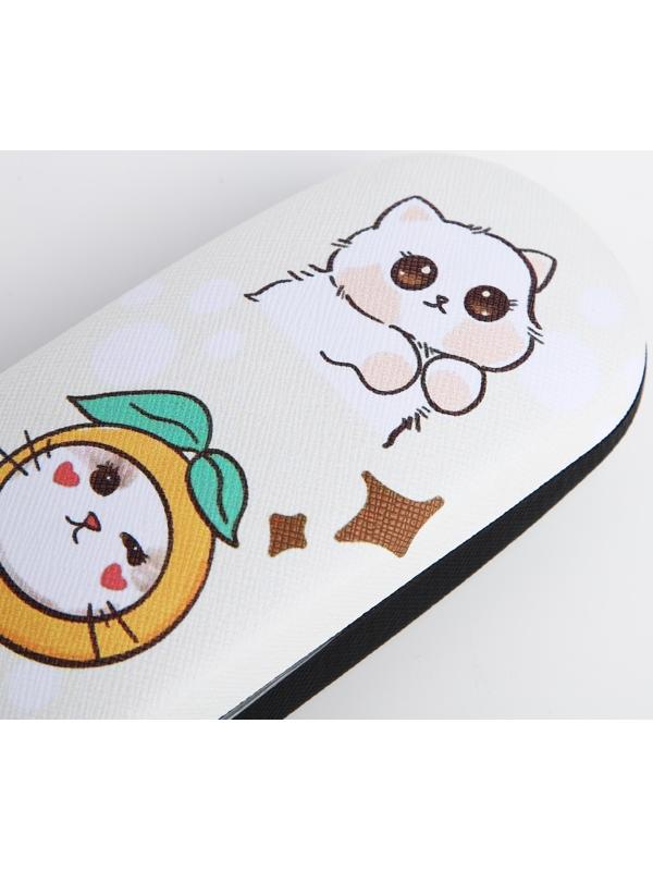 Футляр для очков, 16 х 4 х 6 см, хлопушка, цвет бежевый