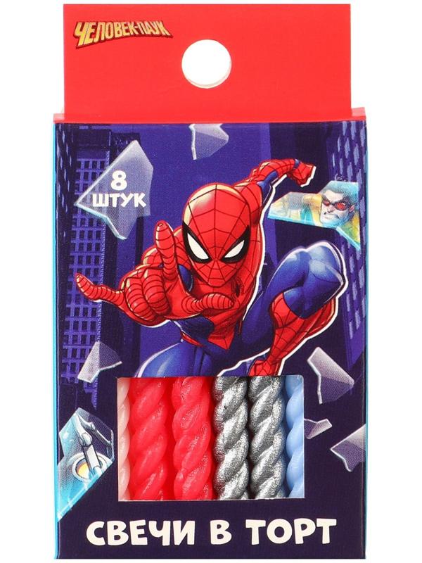 Набор витых свечей в торт 8 шт 