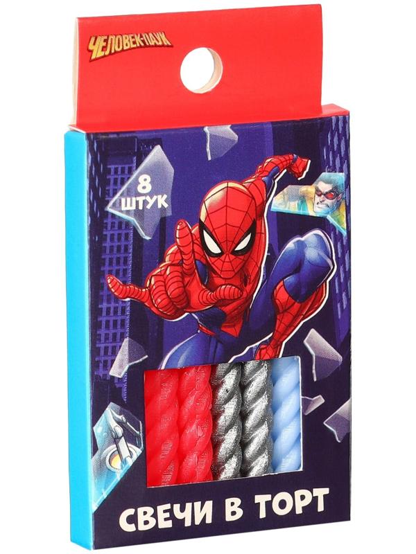 Набор витых свечей в торт 8 шт 
