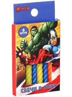 Набор витых свечей в торт 8 шт 