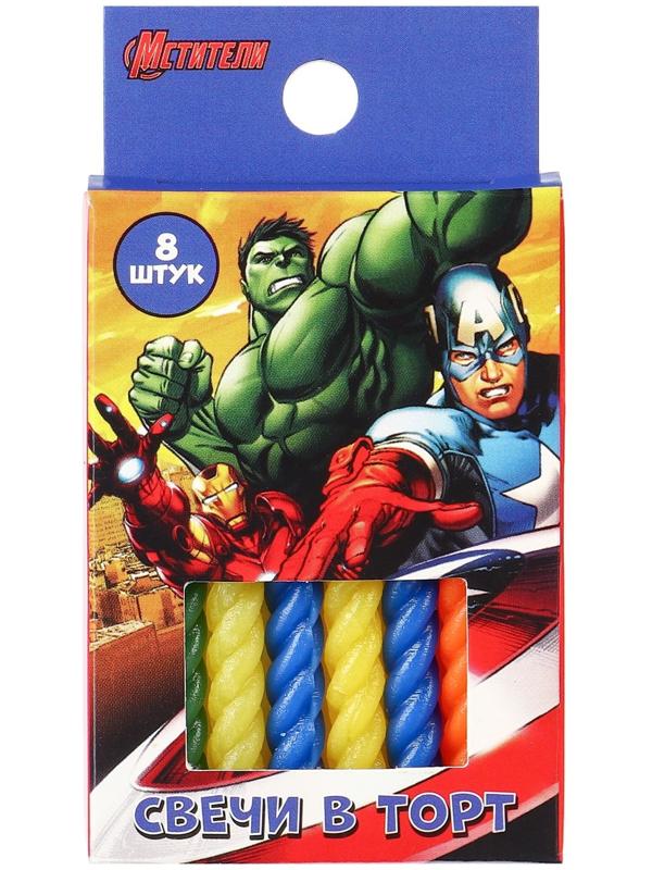 Набор витых свечей в торт 8 шт 