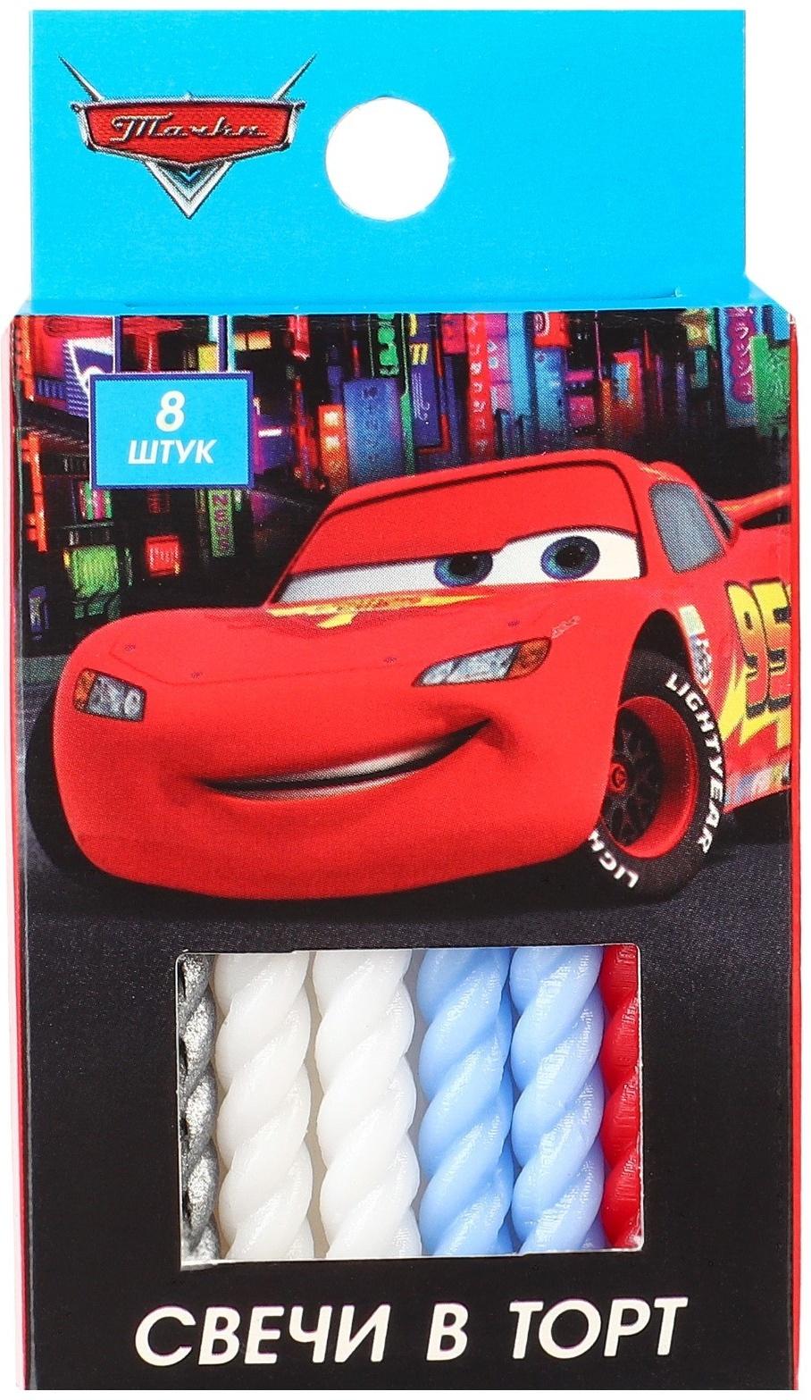 Набор витых свечей в торт 8 шт 