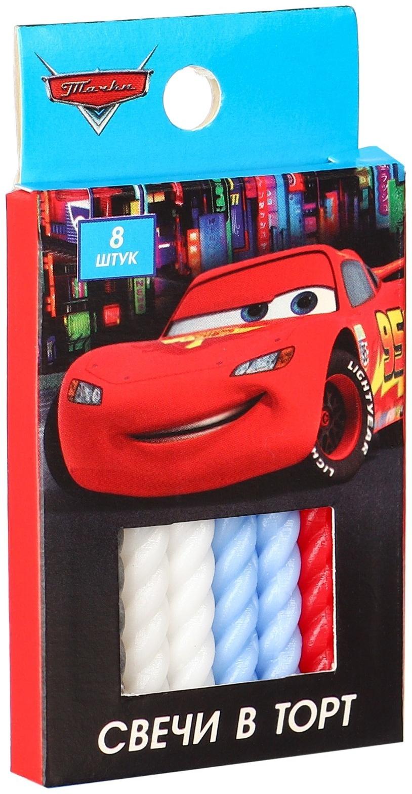 Набор витых свечей в торт 8 шт 