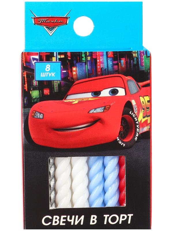 Набор витых свечей в торт 8 шт 