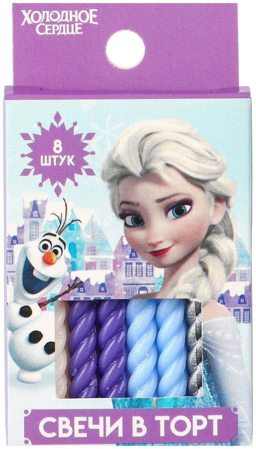 Набор витых свечей в торт 8 шт 