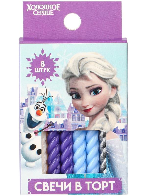 Набор витых свечей в торт 8 шт 