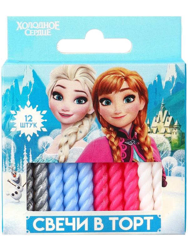 Набор витых свечей в торт 12 шт 