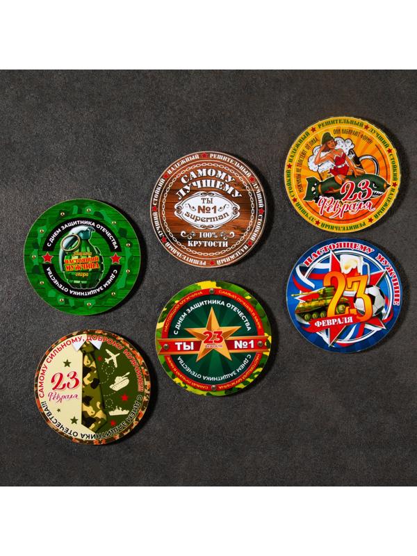 Набор подставок под бокалы в держателе , 6 штук, 