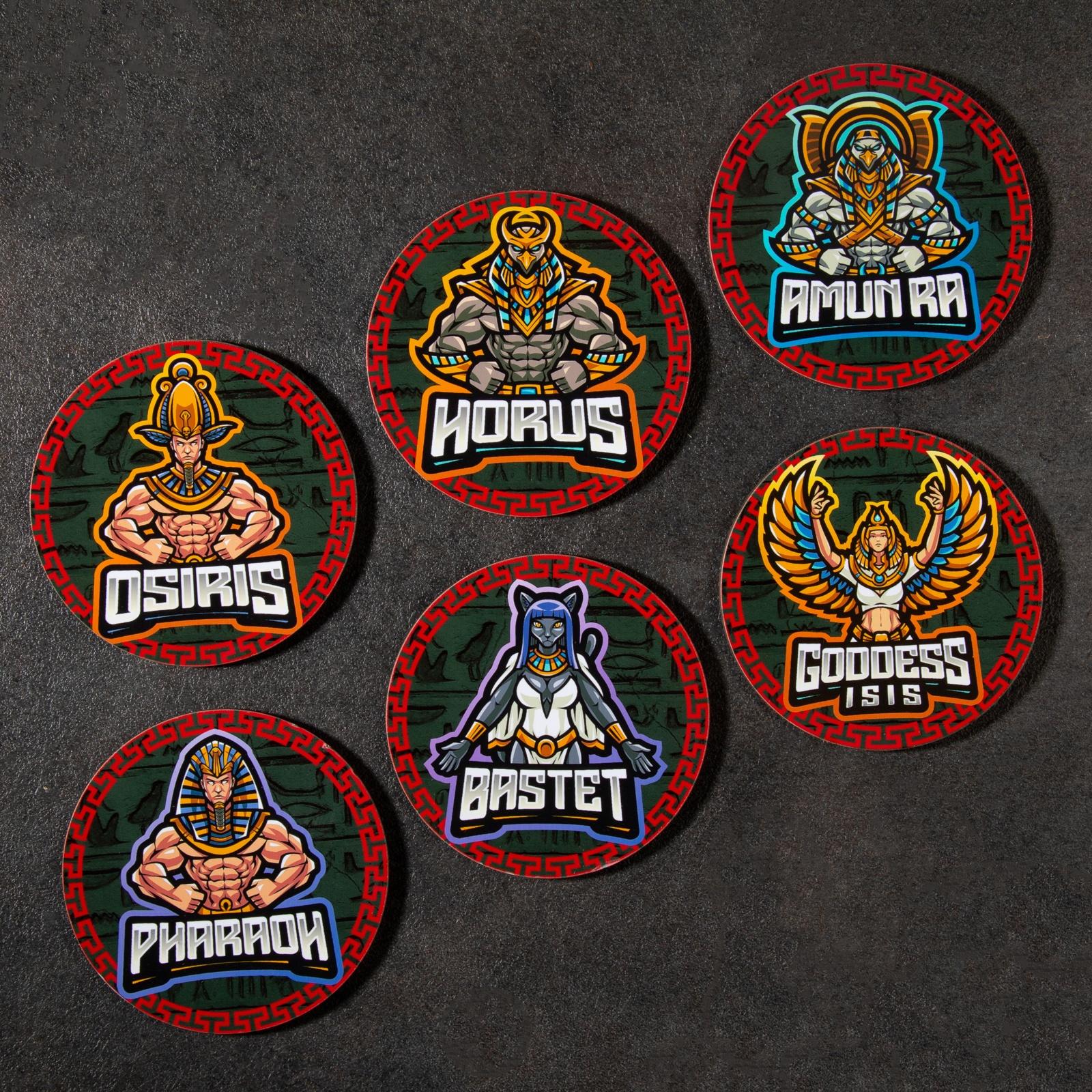 Набор подставок под бокалы в держателе , 6 штук, 