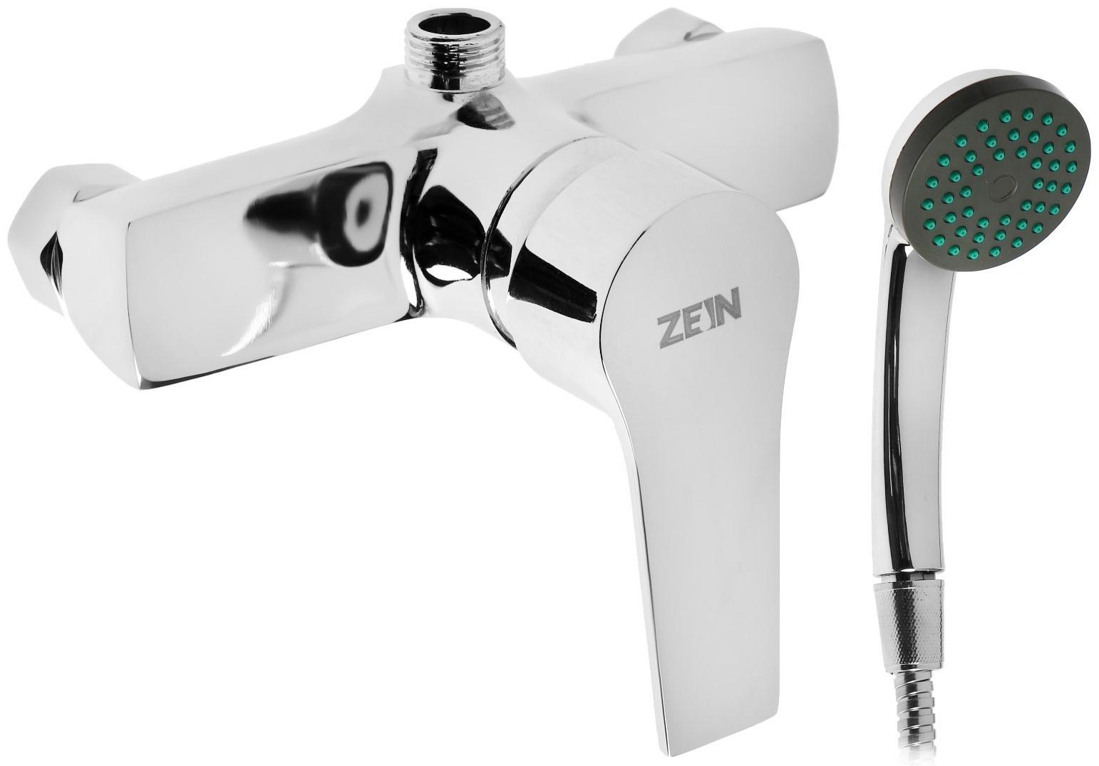 Смеситель для душа ZEIN Z2748, картридж 35 мм, с душевым набором, хром