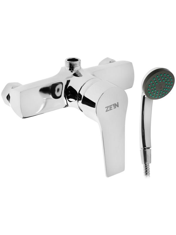 Смеситель для душа ZEIN Z2748, картридж 35 мм, с душевым набором, хром