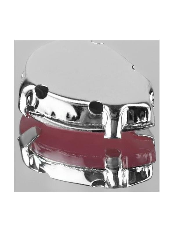 Стразы пришивные «Капля», в оправе, 10 × 14 мм, 20 шт, цвет розовый опал