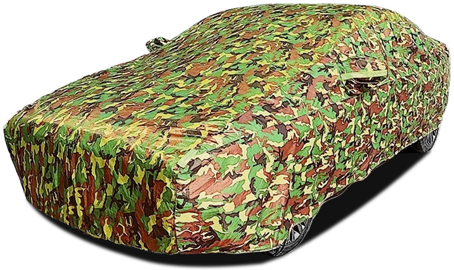 Тент автомобильный, водонепроницаемый, полиэстер, камуфляж хаки, размер M