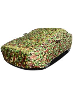 Тент автомобильный, водонепроницаемый, полиэстер, камуфляж хаки, размер XL