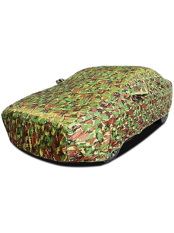 Тент автомобильный, водонепроницаемый, полиэстер, камуфляж хаки, размер XXL