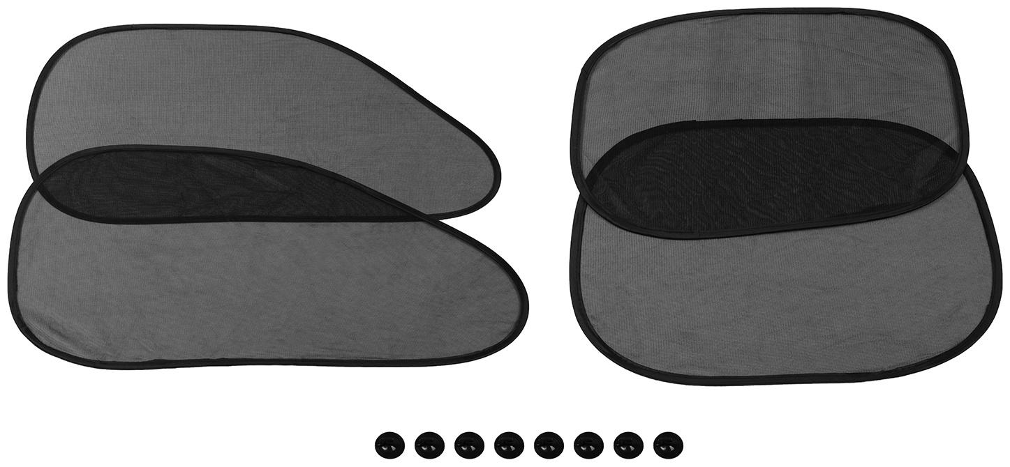 Шторки солнцезащитные на присосках, перед/зад. 44×36 см, 65×38 см, набор 4 шт