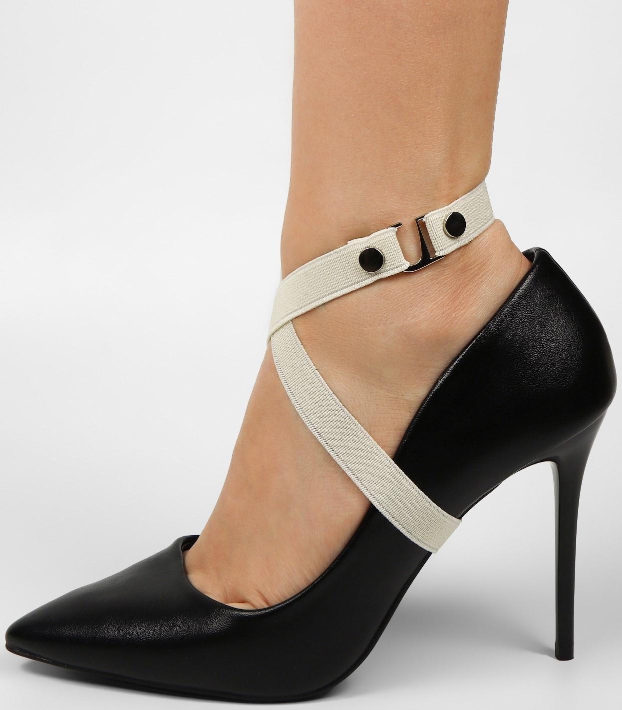 Ремешки для обуви, текстильные, 43 ± 0,5 см, 15 мм, 2 шт, цвет бежевый