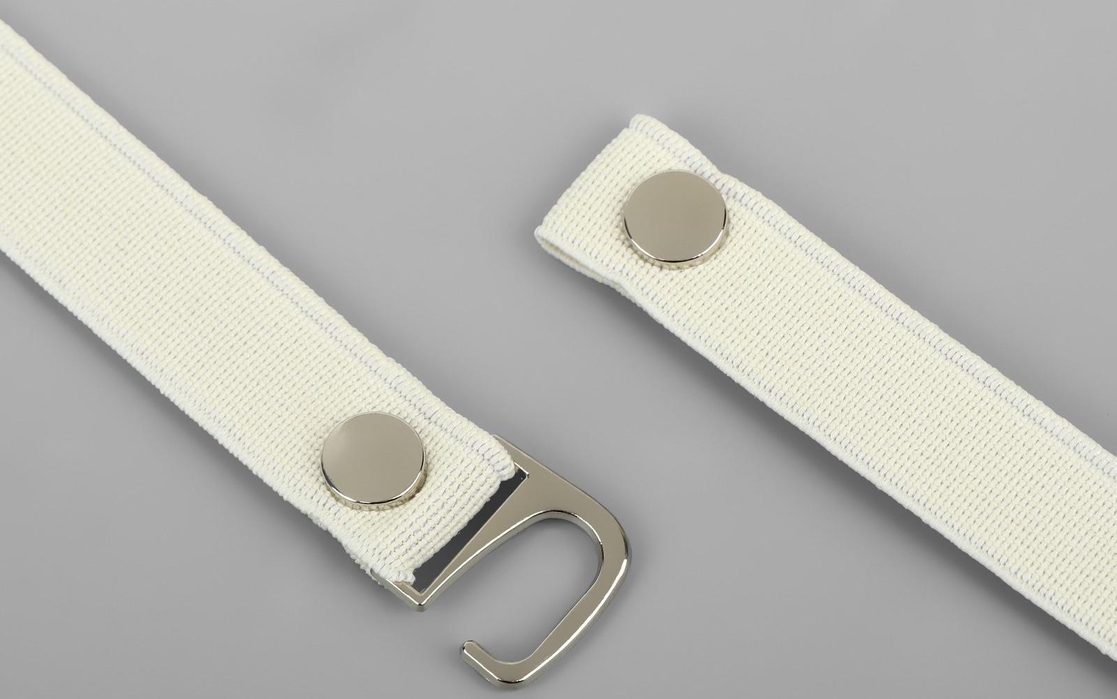 Ремешки для обуви, текстильные, 43 ± 0,5 см, 15 мм, 2 шт, цвет бежевый