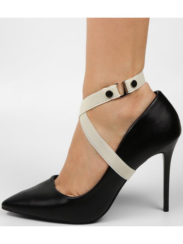 Ремешки для обуви, текстильные, 43 ± 0,5 см, 15 мм, 2 шт, цвет бежевый